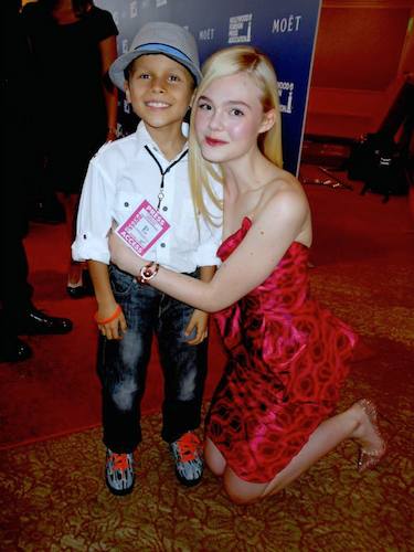 Pablove Shutterbug Jacob with Elle Fanning.