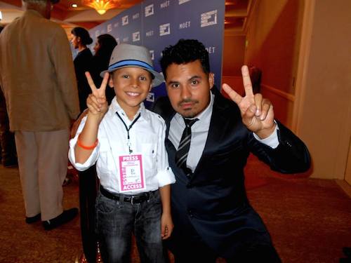 Pablove Shutterbug Jacob with Michael Pena.