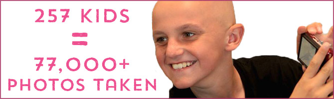 257 kids with cancer equals over 77,000 photos taken!