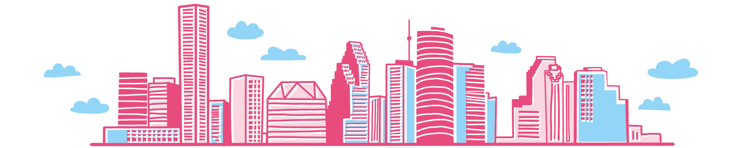 pablove-skylines_houston Illustration of Houston skyline