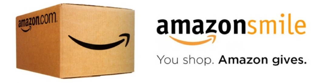 Photo of an Amazon.com shipping box with the text "Amazon Smile" and "You Shop. Amazon Gives."